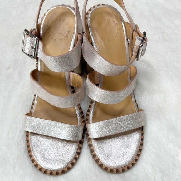 Marc by Marc Jacobs Mix It Up Metallic Crosta Sandals Women's Size 37.5 (7.5) - Picture 3 of 12
